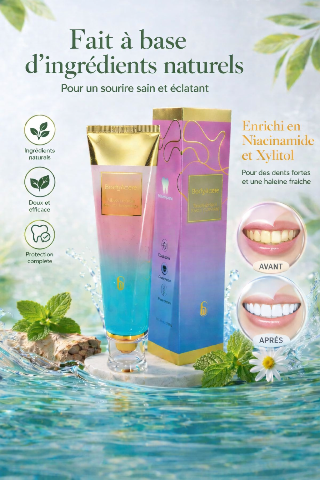 Bodyaccel – Dentifrice Blanchissant & Soin Complet